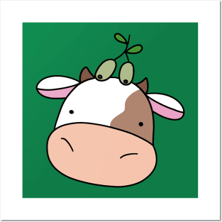 Olive Cow Face Posters and Art